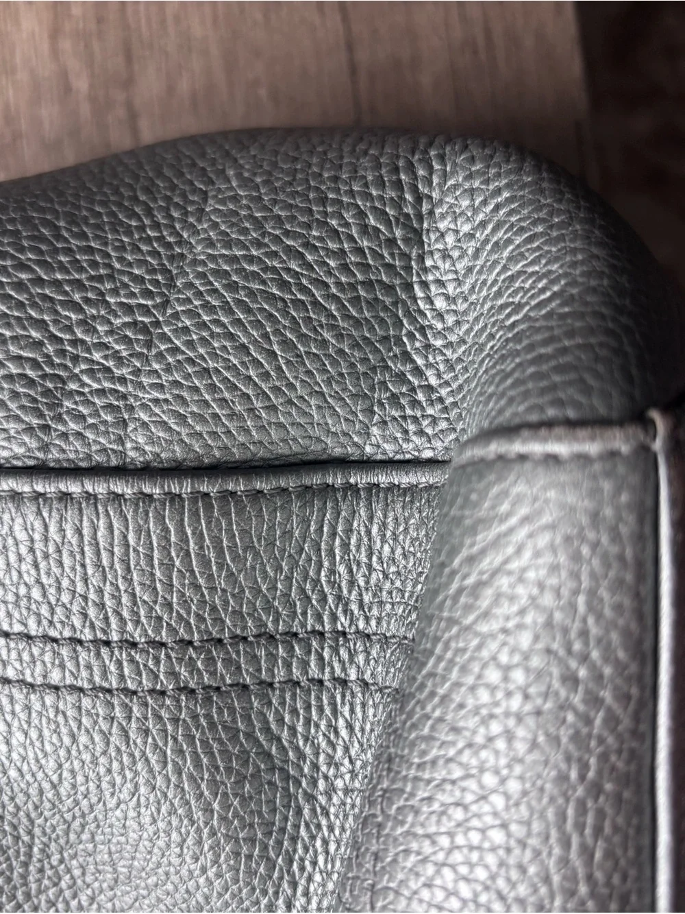 Coach Penelope Carryall Metallic Silver Leather Turnlock Tote
